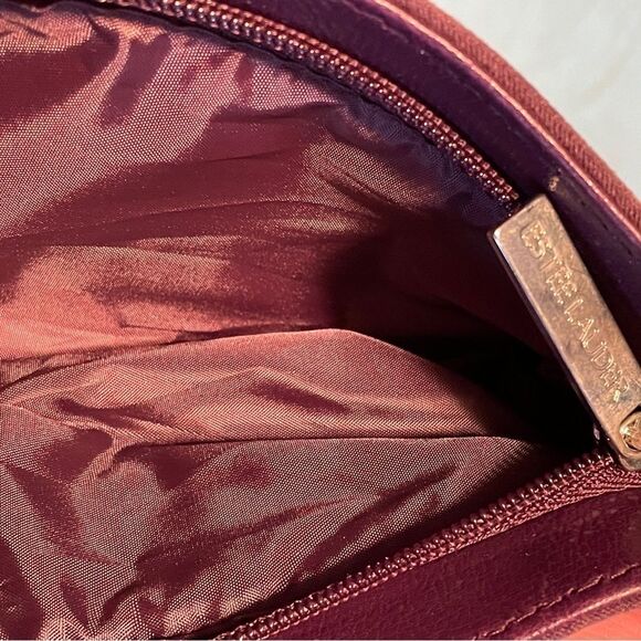 Estée LAUDER plum Microsuede 18” satchel/tote bag with matching make-up zip bag - Picture 8 of 16